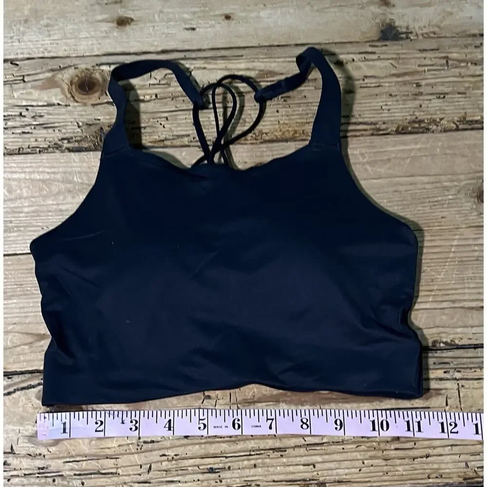 NIKE DRI-FIT Women’s Size 36 D Black Sport Air Puff Cross Support Bra